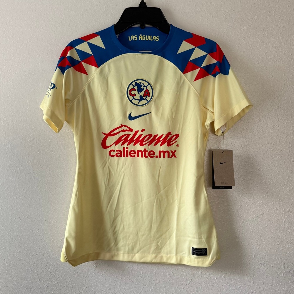 Nwt Nike Club America Home Jersey Womens Small Yellow DX2725-706 Brie 1 custom